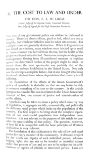 The Cost of law and order