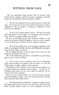 Petition from Gaol
