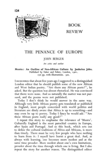 Book review: the penance of Europe