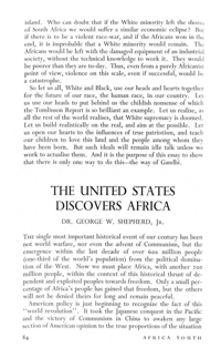 The United States discovers Africa