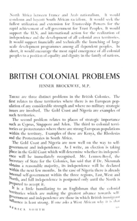 British colonial problems