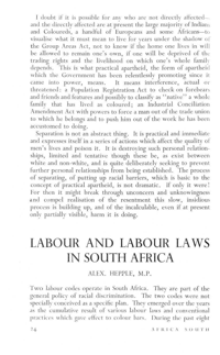 Labour and labour laws in South Africa