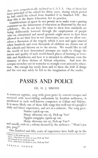 Passes and police