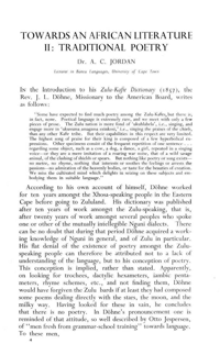 
Towards an African literature II: traditional poetry
