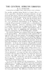 The Central African liberals