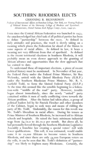 Southern Rhodesia elects