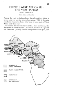 French West Africa (II): the view to-day
