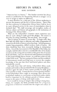 History in Africa