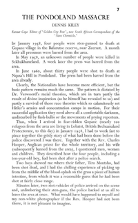 The Pondoland massacre