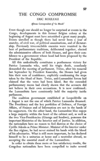 The Congo compromise