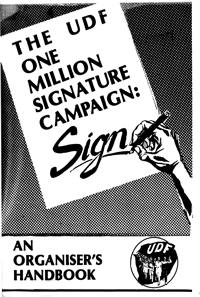 
The United Democratic Front one million signature campaign
