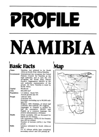 Profile, Namibia