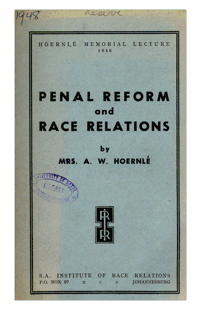 Penal reform and race relations