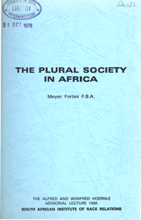 The Plural society in Africa