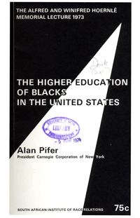 
The Higher education of Blacks in the United States
