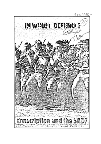 In whose defence?: Conscription and the SADF