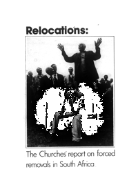 Relocations: the churches report on forced r