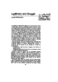 Legitimacy and struggle