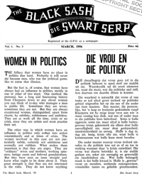 The Black Sash/Die Swart Serp Volume 1 Number 3 March 1956