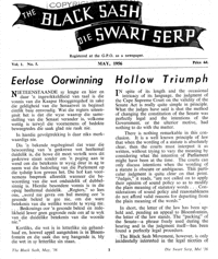 The Black Sash/Die Swart Serp Volume 1 Number 5 May 1956