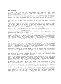 Briefing document on KTC situation