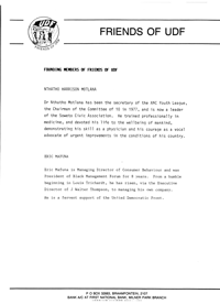 
Founding members of friends of United Democratic Front 
