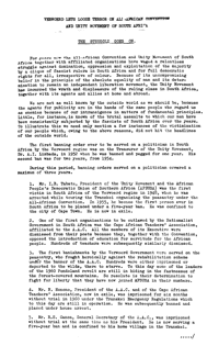 Verwoerd lets loose terror on All-African Convention and Unity Movement of South Africa: the struggle goes on
