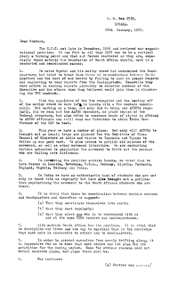Circular letter from A.K. Essack to members of the Unity Movement
