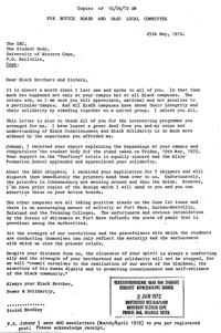 Circular from Strini Moodley to Dear Black Brothers and Sisters 