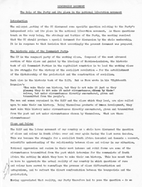 The role of the Party and its role in the National Liberation Movement
