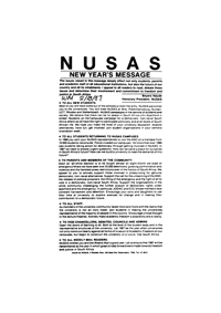 NUSAS new years message