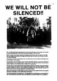 We will not be silenced