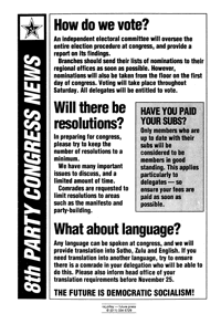 8th Party Congress News