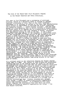
The Role of the Black Sash (Port Elizabeth Branch) in the Walmer Removals and Pebco Detentions: Paper Presented at National Conference 1980
