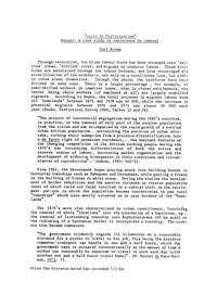 
Unity in Participation Huhudi: A case study in resistance to removal:  Paper presented at National Conference 1984
