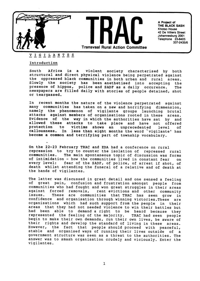 
Transvaal Rural Action Committee: Vigilantes: Paper Presented at National Conference 1986
