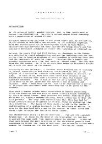 
Chesterville: Paper Presented at the Black Sash National Conference 1987
