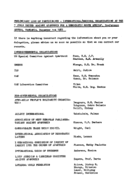 Preliminary list of participants: International/Regional Organisations
