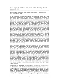 Human Rights in Namibia: 10 Years after Security Council Resolution 435: Paper Presented at the Black Sash National Conference 1988