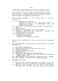 
Draft: Preparatory questionnaire for National General Council
