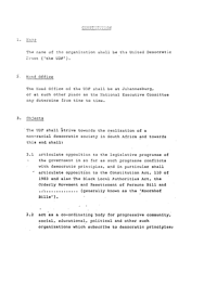 Constitution of the United Democratic Front