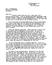 
Letter from I B Tabata to Reverend Z R Mahabane
