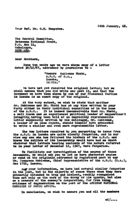 Letter from D Nokwe to Botswana National Front
