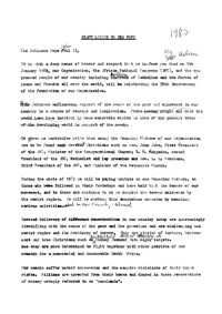 Draft letter from the African National Congress to Pope John Paul II
