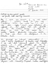 Letter from Andile to Jack and Ray Simons