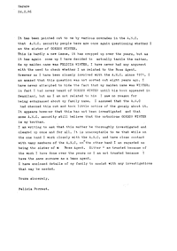Letter from Felicia Forrest