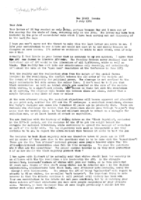 Letter from Jack Simons to John Motshabi