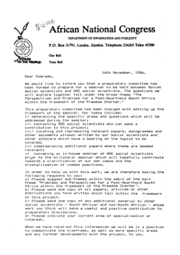 Letter from Pallo Jordan to Dear Comrades