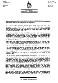 Open letter from the National Executive Committee of the ANC to State President De Klerk and his Cabinet
