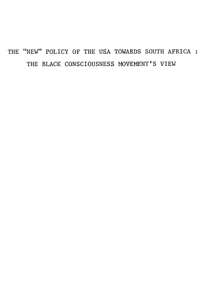 The new policy of the USA towards South Afr